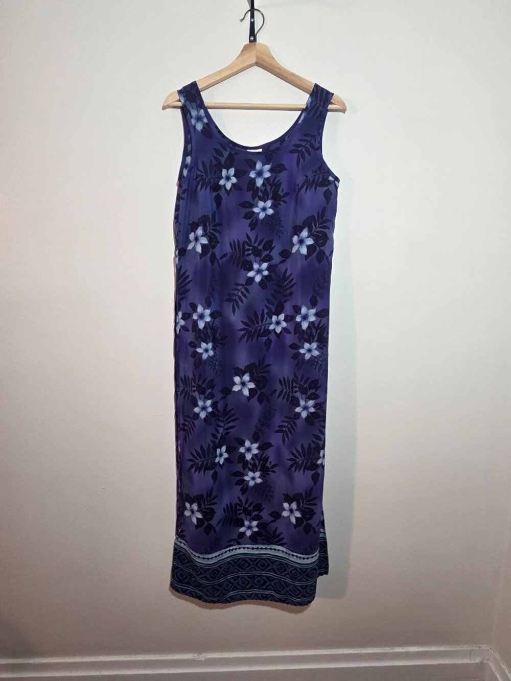 California Concepts Vintage 1990’s Purple Floral Sleeveless Maxi Dress